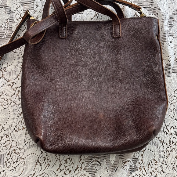 Portland leather goods, crossbody full tote, cold brew. - Picture 4 of 15